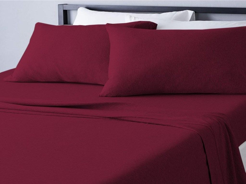 Σετ Σεντόνια Μπορντό 100% Βαμβακερά Γαρύφαλλο | Γαρύφαλλο - Λευκά Είδη